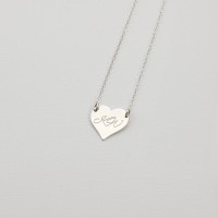 Srebrny naszyjnik celebrytka serce z grawerem | srebro 925 | 13 x 13 mm
